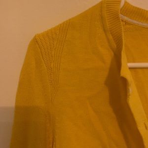 banana republic yellow cardigan